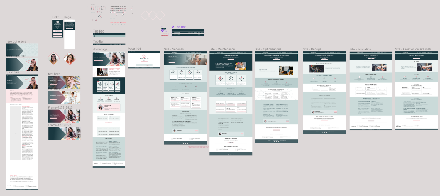 La refonte du design de mon site Wordpress dans Figma