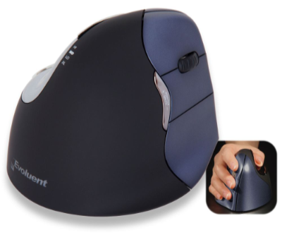 VerticalMouse 4 d'Evoluent, une souris verticale pour lutter contre les Troubles Musculo Squelettiques