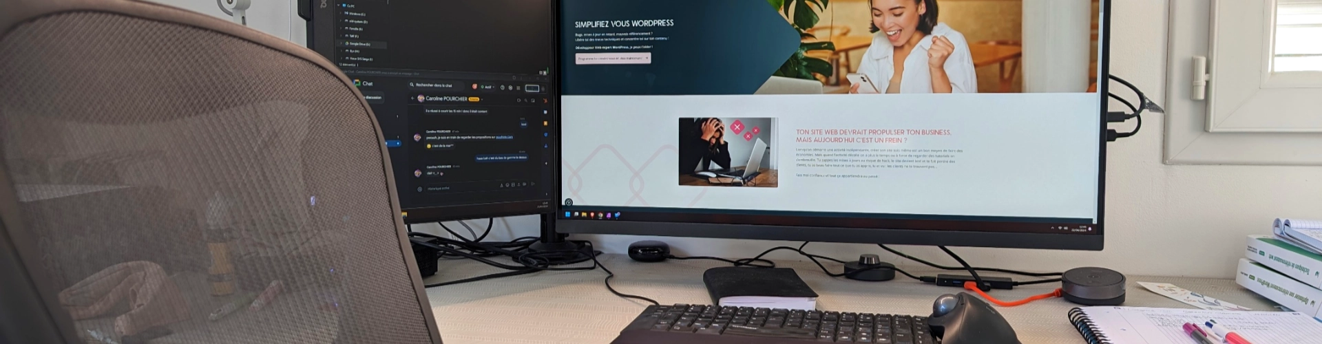 Mon espace de travail freelance, adapté au handicap