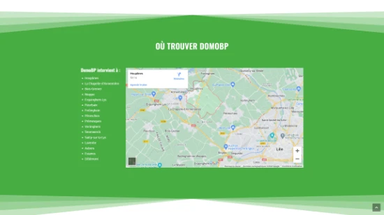 La section "où trouver domoBP" après améliorations