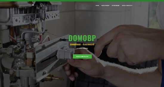 La page d'accueil de domobp.fr avant les optimisations