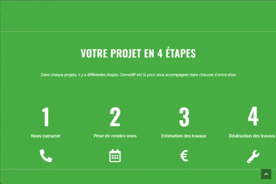 La section projet de domoBP, avant optimisations
