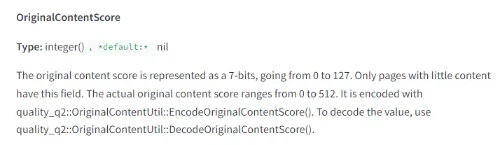OriginalContentScore dans la documentation qui a fuité lors du Google Leak
