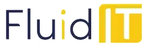 Logo Fluid IT en bleu marine et jaune